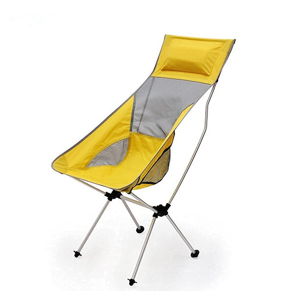 Ultra Lightweight Portable Folding Camping Chair with Side Pockets - Red Crank Chair for Outdoor Adventures, Beach, Picnics, Parks, and Backyard Relaxation