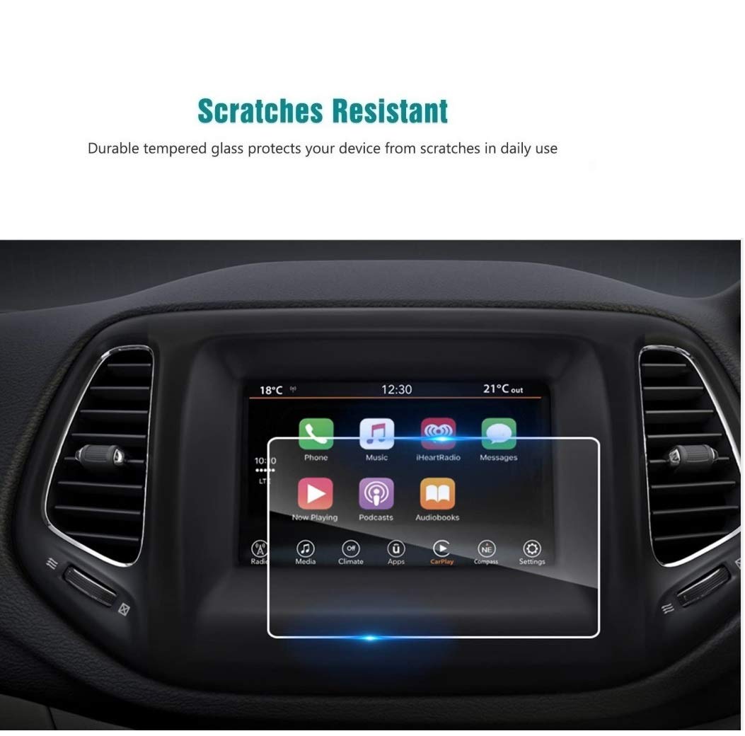 2019-2021 Jeep Compass 7 Inch Touch Screen Tempered Glass Screen Protector - Anti-Scratch, Shock-Resistant, HD Clear for Enhanced Driving Safety