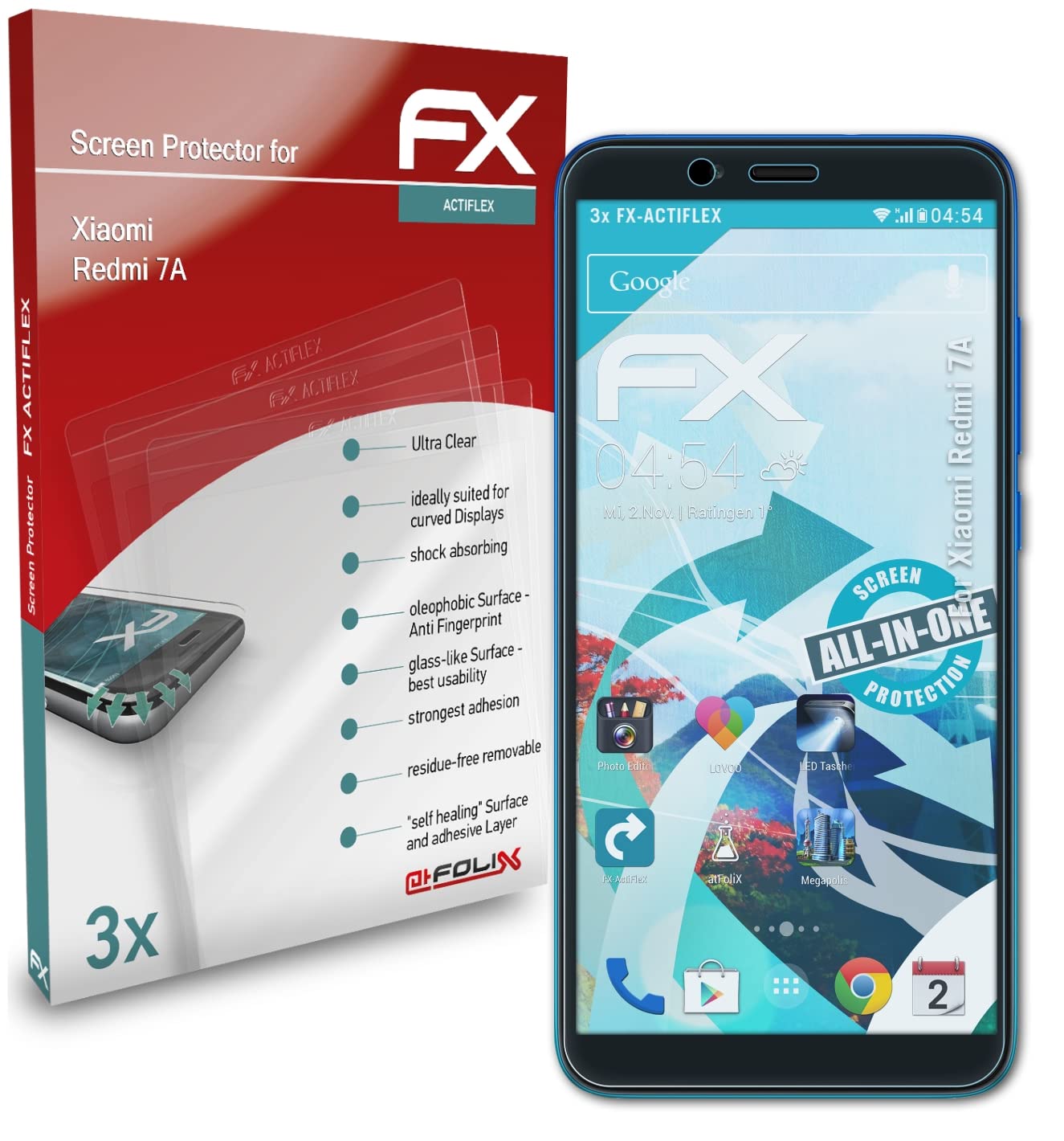 Xiaomi Redmi 7A Screen Protector - 3 Pack Ultra Clear Flexible Tempered Glass Film for Anti-Scratch & Bubble-Free Protection | Perfect for Daily Use, Outdoor Activities & Travel