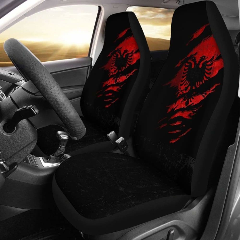 Premium Grunge Style Car Seat Covers (Set of 2) - Universal Fit for Most Vehicles - Durable & Stylish Protection for Cars, Trucks & SUVs - Perfect for Road Trips & Daily Commutes