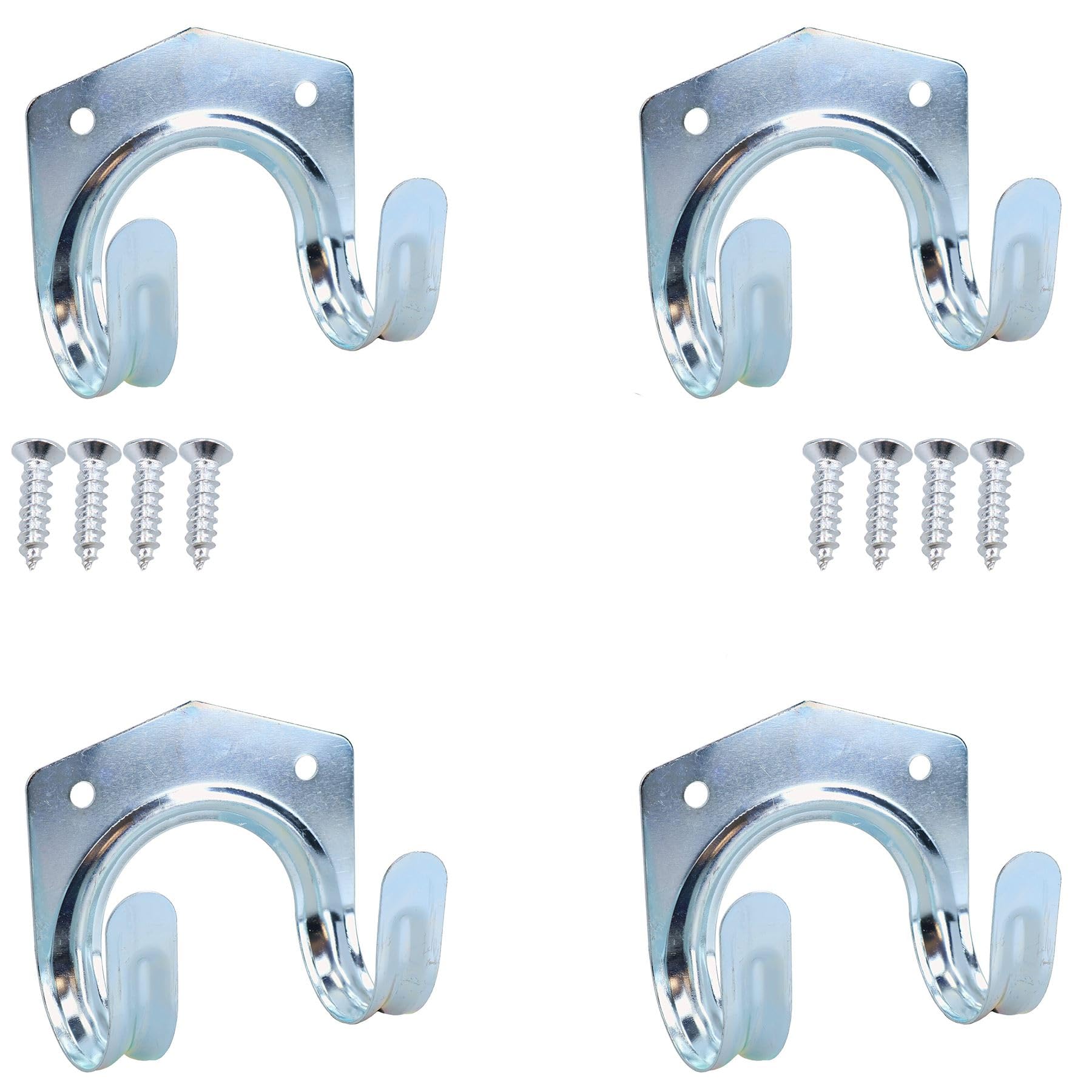 4-Piece Tool Storage Hooks & Hangers Set - Heavy Duty Garage & Shed Organizer for Hammers, Wrenches, Drills & More - Perfect for Wall Mounting & Space Saving Tool Organization