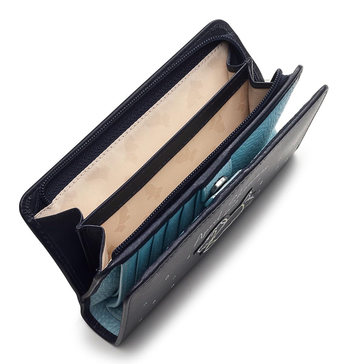 RADLEY London April Showers Women's Medium Leather Bifold Wallet in Ink - Perfect for Everyday Use, Travel & Gift Giving