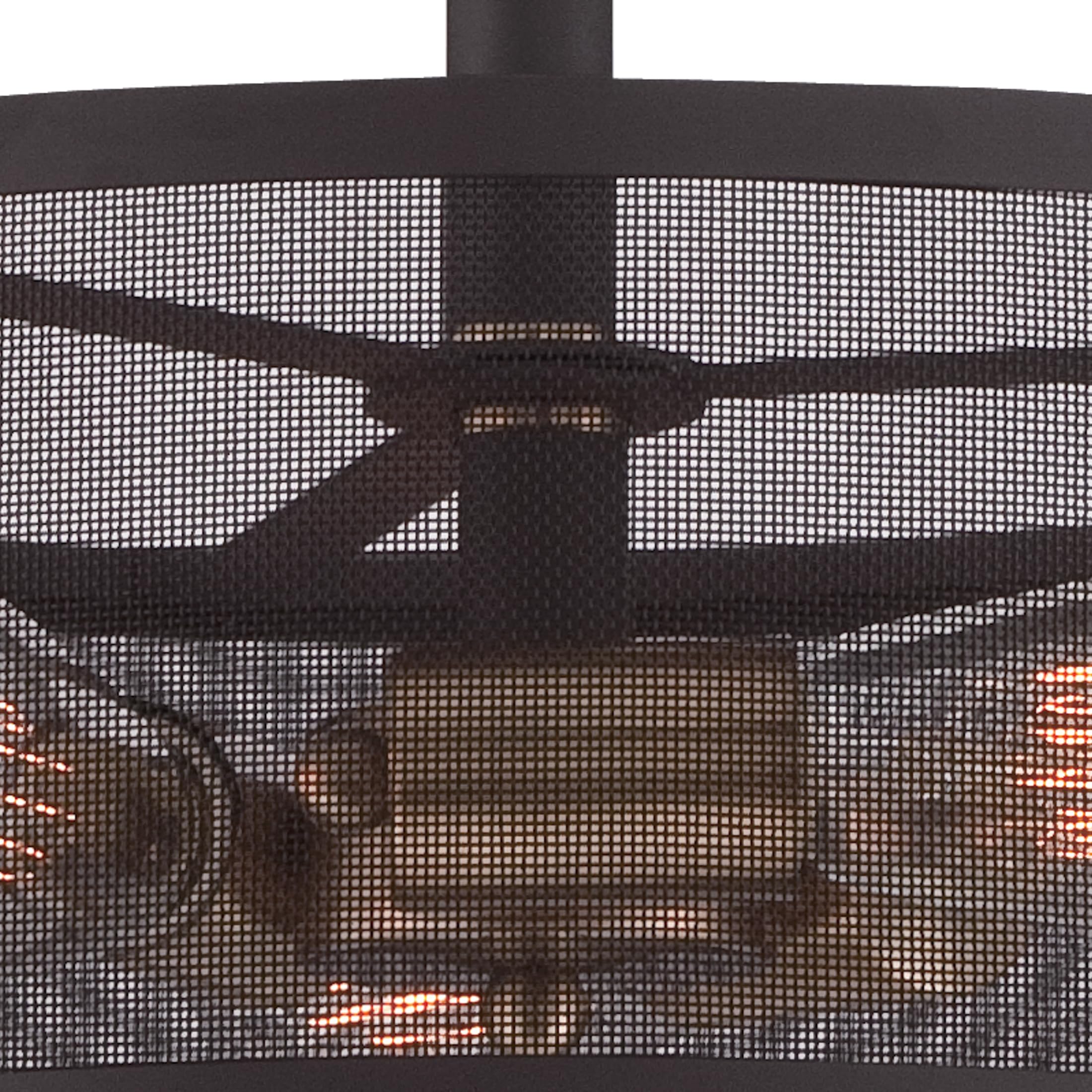 Quoizel Union Station 3-Light Western Bronze Semi-Flush Mount Ceiling Light Fixture for Dining Room, Bedroom & Hallway - Rustic Home Decor Lighting