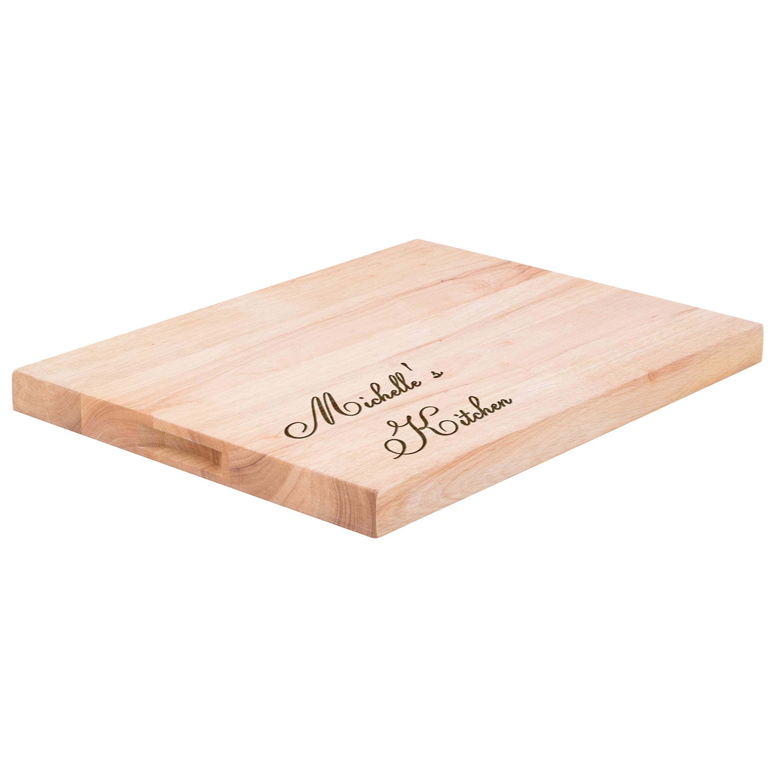 Custom Engraved Wood Cutting Board - 24x16 Inches, 1.75