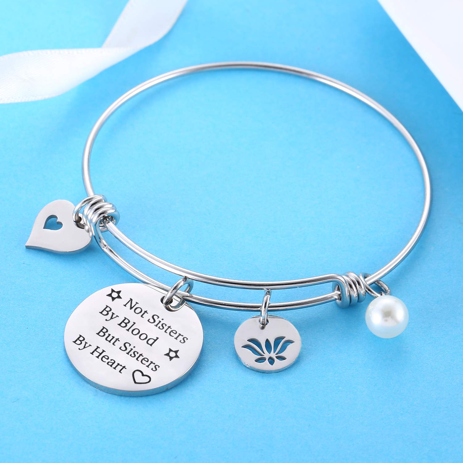 Expandable Sister Bracelets - Best Friend Jewelry Set for Women, Girls - Adjustable Bangle Gift for Sisters, Friends, Couples - Perfect for Birthdays, Anniversaries & Friendship Day