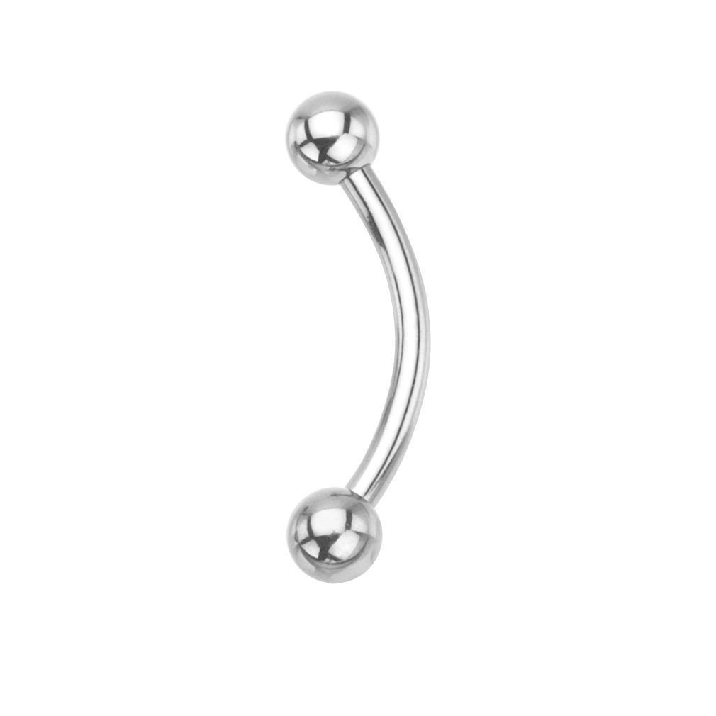 10 Gauge Curved Barbell Body Jewelry - Surgical Steel Piercing for Navel, Nipple & Eyebrow - Perfect for Everyday Wear & Body Modification