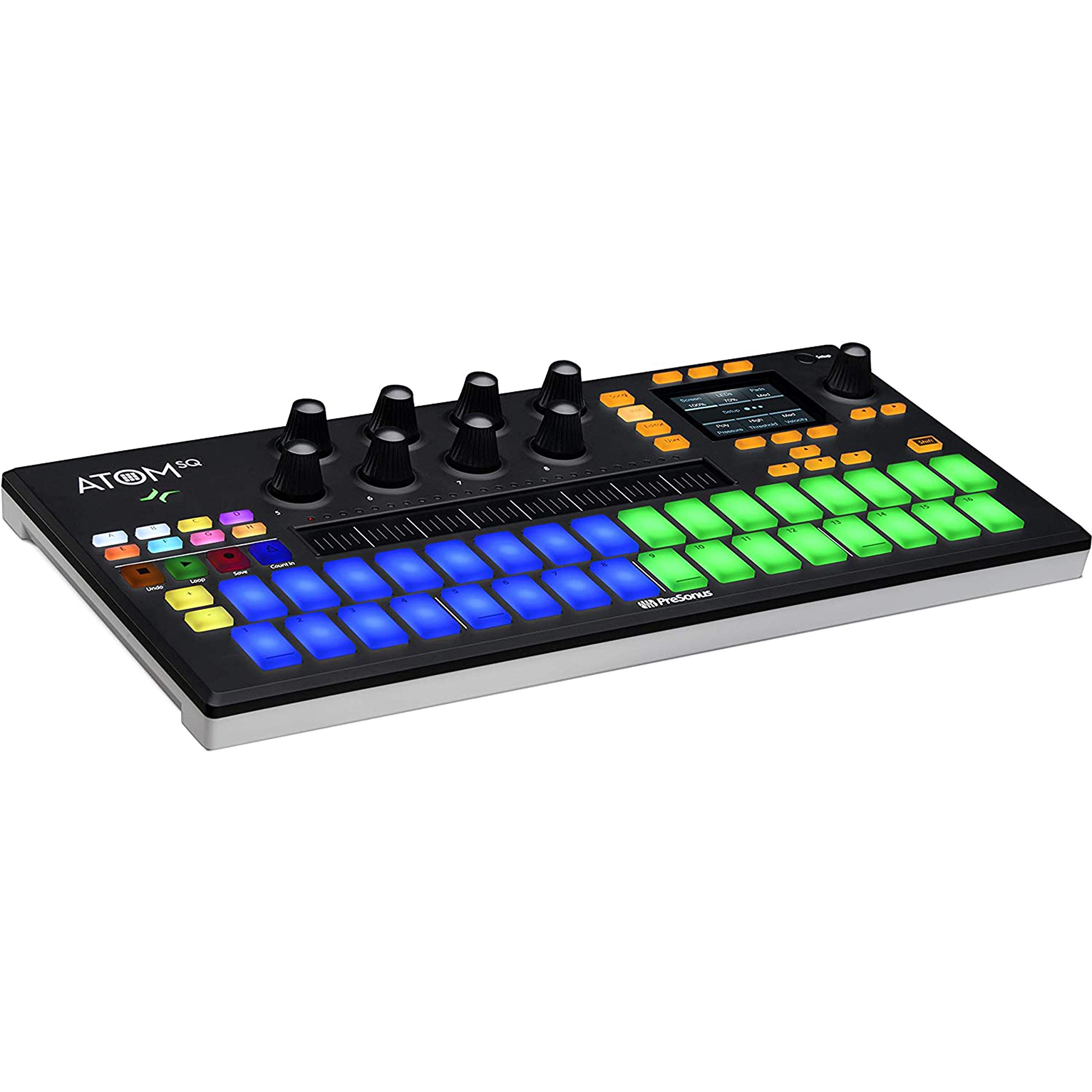PreSonus Atom SQ MIDI Keyboard Controller - 32-Velocity Hybrid Keyboard/Pad for Music Production & Performance | Includes Gravity Magnet Phone Holder & XLR Cables | Perfect for Home Studio Recording, Live Performances & Beat Making