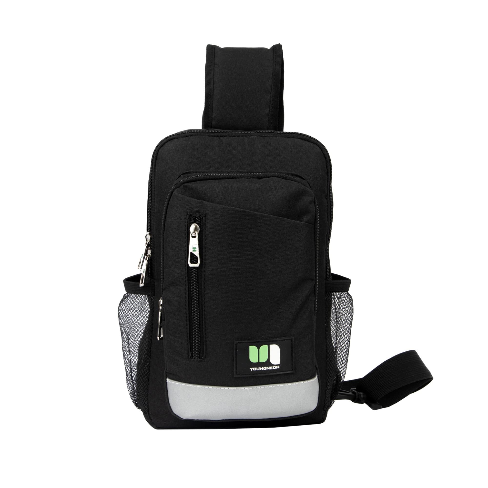 YOUNGNEON Anti-Theft Waterproof Sling Bag - Lightweight Crossbody Chest Backpack for Men & Women - Perfect for Cycling, Hiking, Travel & Daily Commute - Black/Grey Sport Rucksack