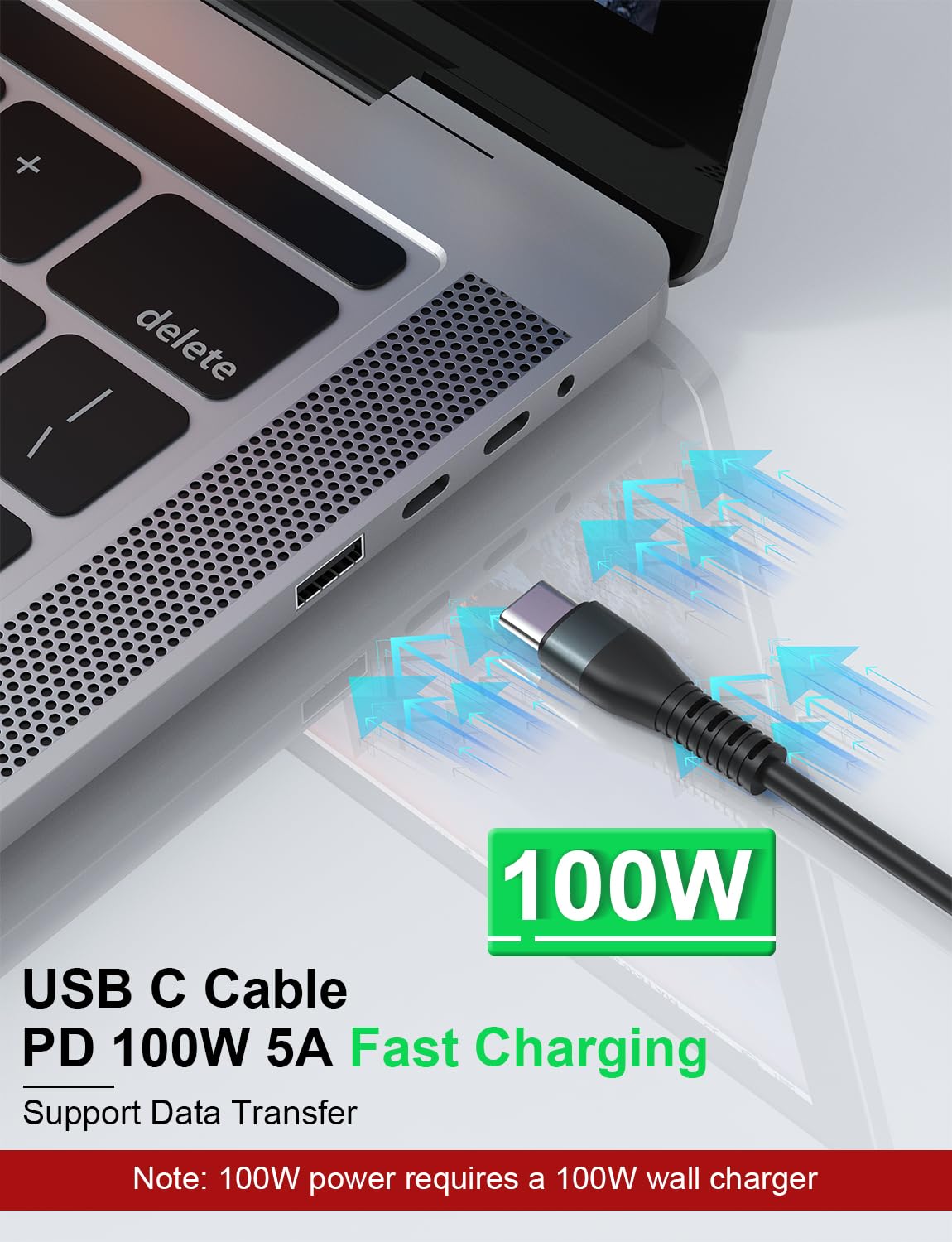 100W 4-in-1 Retractable Charging Cable for Apple Watch, iPhone & Android - USB C/Lightning/Micro Charger for iPad, Tablet, Laptop | Perfect for Travel, Office & Home Use