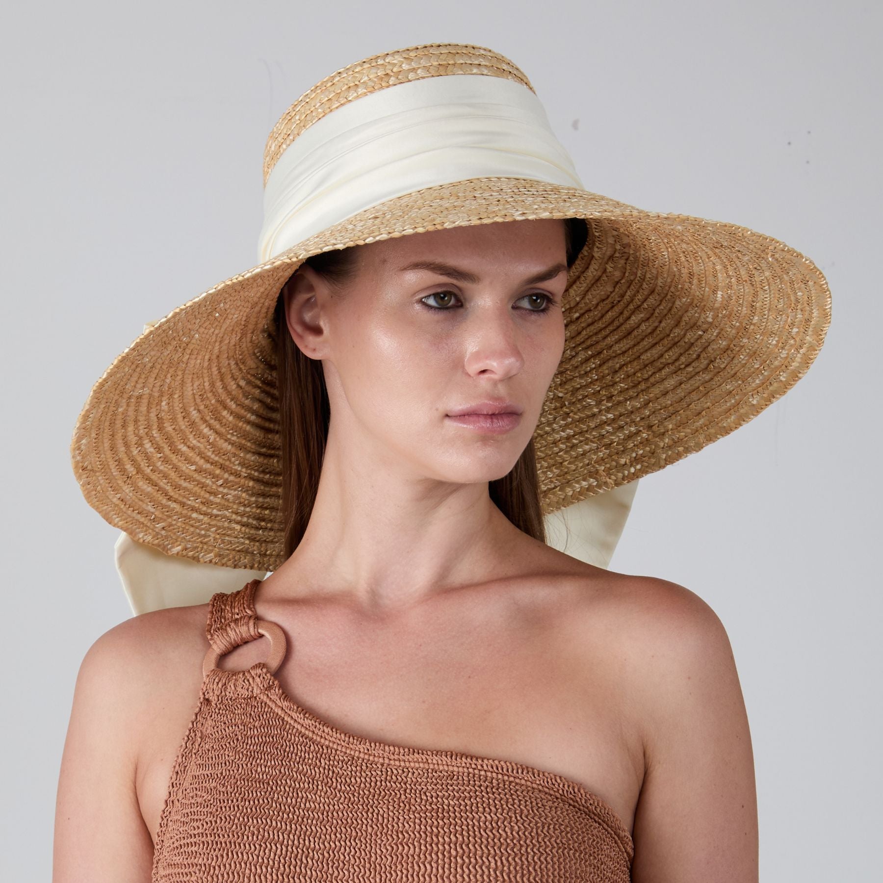 Mirabel Wide Brim Sun Hat for Women - UPF 50+ UV Protection Summer Beach Hat with Adjustable Chin Strap - Perfect for Outdoor, Travel, and Vacation