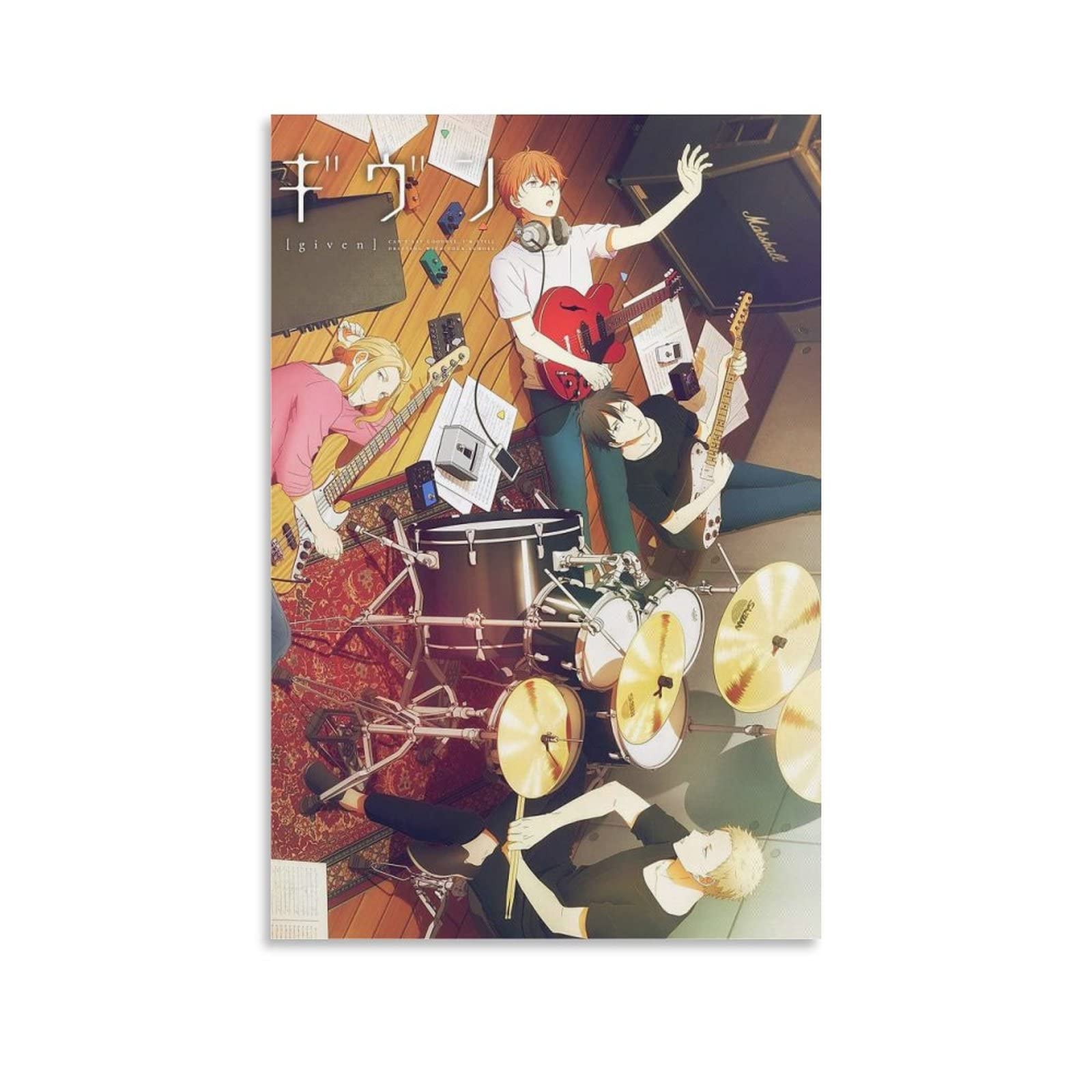 Given Anime Poster - Mafuyu & Uenoyama Nakayama Haruki Kaji Akihiko Canvas Wall Art - 12x18inch (30x45cm) - Perfect for Living Room, Bedroom & Anime Fan Decor