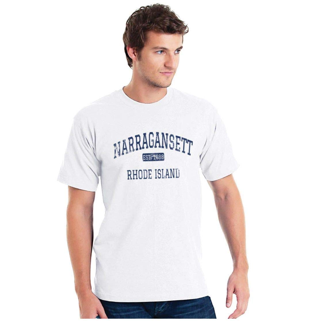 Vintage Narragansett Rhode Island EST T-Shirt - Retro Graphic Tee for Men & Women - Casual Wear, Travel & Beach Outfit