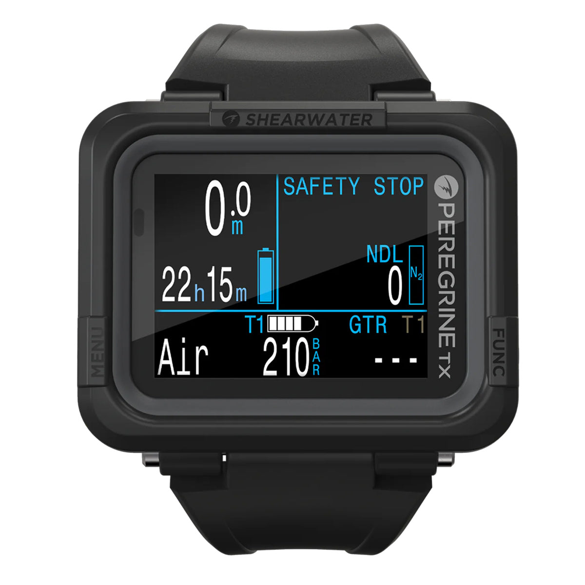 Shearwater Peregrine TX Dive Computer - Wrist Mounted Scuba Diving Gear for Recreational & Technical Divers | Perfect for Underwater Exploration, Spearfishing & Marine Life Observation