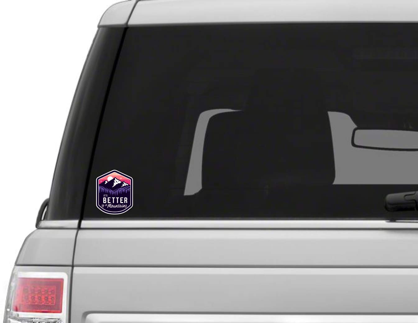 Mountain Adventure Sticker - Waterproof Vinyl Decal for Cars, Trucks, Windshield, Laptop, RV & Camper - Perfect for Outdoor Enthusiasts & Nature Lovers