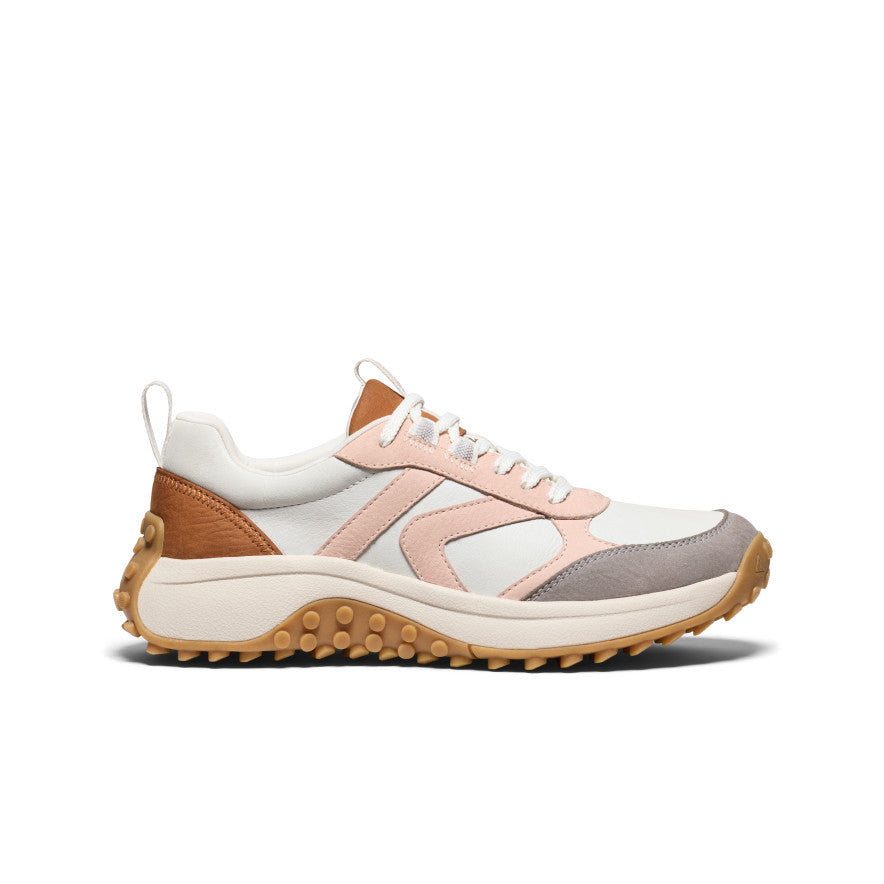 KEEN Women's KS86 Leather Sneakers - Comfortable & Stylish Walking Shoes for Women | Maple/Cameo Rose Color | Perfect for Casual Outings, Travel & Everyday Wear