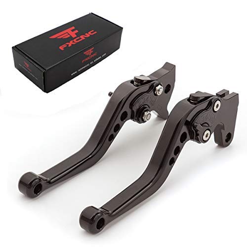 FXCNC CNC Machined Aluminum Adjustable Brake & Clutch Levers for Yamaha YZF-R1/R1S/R1M (2015-2020) - Short Style, Ergonomic Design for Enhanced Motorcycle Control & Comfort - Perfect for Racing, Touring & Daily Commuting