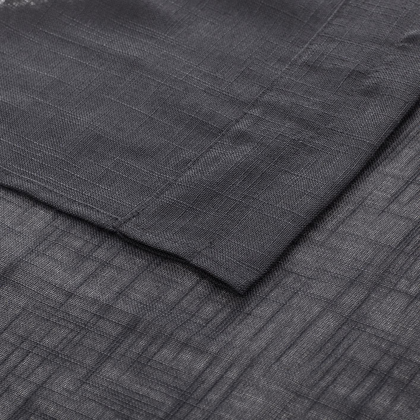 24 Inch Short Kitchen Curtains for Small Windows - Flax Linen Textured Window Treatment with Rod Pocket (27x24 Inches) - Perfect for Farmhouse, Apartment & RV Windows