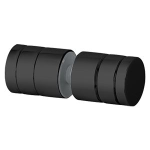 25mm x 30mm Round Shower Door Knob - Matte Black Finish for Bathroom, Shower Enclosure & Glass Door Hardware Upgrade
