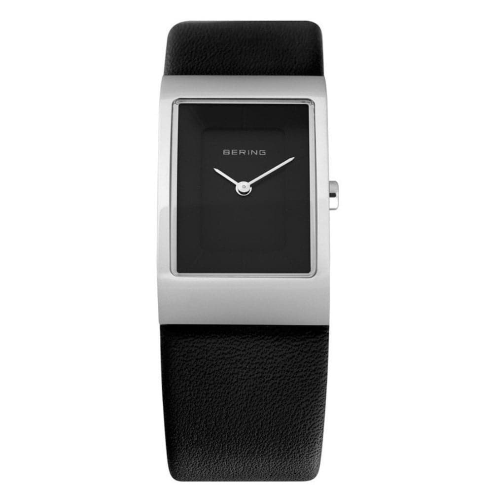 Bering Classic Black Dial Leather Strap Women's Watch 10222 402 - Elegant Timepiece for Business, Casual & Special Occasions