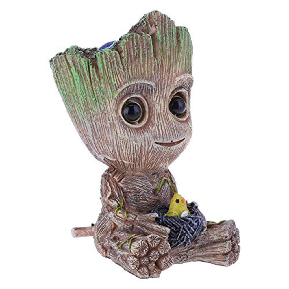 SLOCME Aquarium Groot Air Bubbler Decorations - Resin Oxygen Pump with Bubble Stone for Fish Tank, Creative Underwater Decor for Home & Office Aquariums - Perfect for Betta Fish, Goldfish, and Tropical Fish Tanks