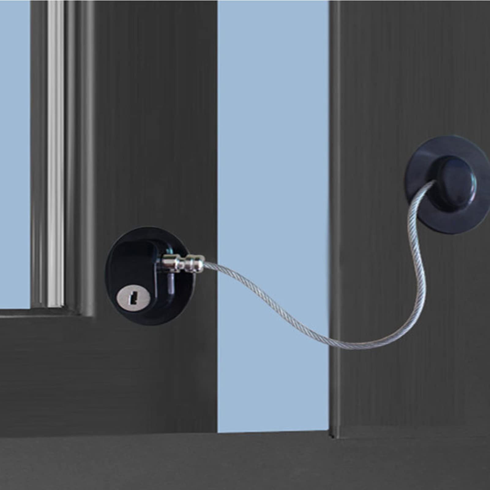 Baby Proof Fridge Lock with 2 Keys - ABS & 304 Stainless Steel Refrigerator Safety Lock for Childproofing - Secure Cabinet, Drawer, and Windows with Ventilation - Perfect for Kitchen, Nursery, and Child-Safe Homes