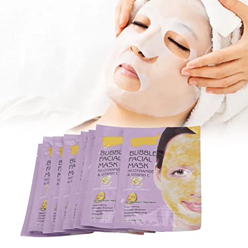 Bubble Face Mask with VC & Niacinamide - Moisturizing, Whitening, Deep Cleansing for Blackhead Removal & Exfoliation | Perfect for Spa Night & Skincare Routine