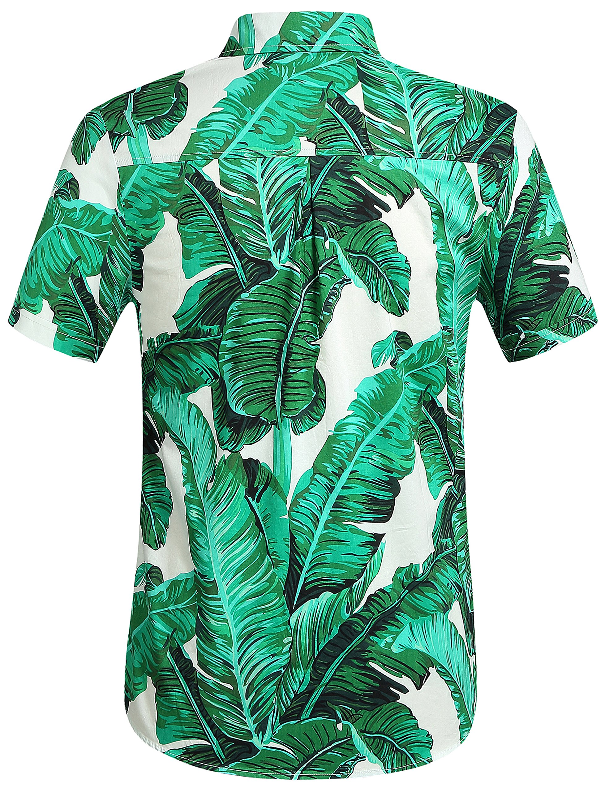 Men's Hawaiian Shirt & Short Sleeve Button Down Shirt Set | SSLR Casual Summer Suit for Beach, Luau & Vacation | Lightweight Breathable Aloha Shirts for Men