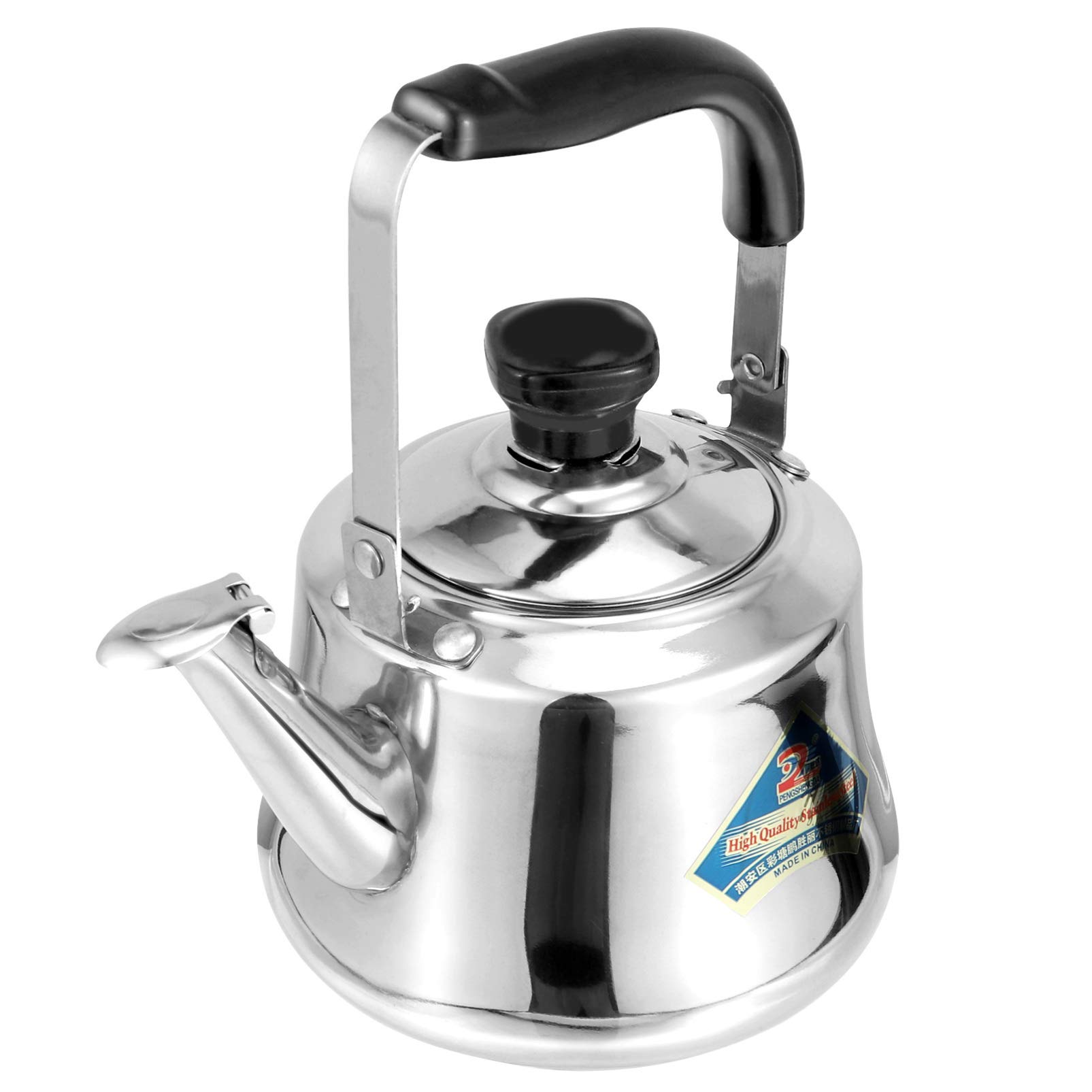 DOITOOL 1pc Stainless Steel Whistling Tea Kettle - Large Capacity Chirping Water Kettle for Home & Kitchen - Perfect for Stovetop Brewing, Camping, and Daily Tea Making