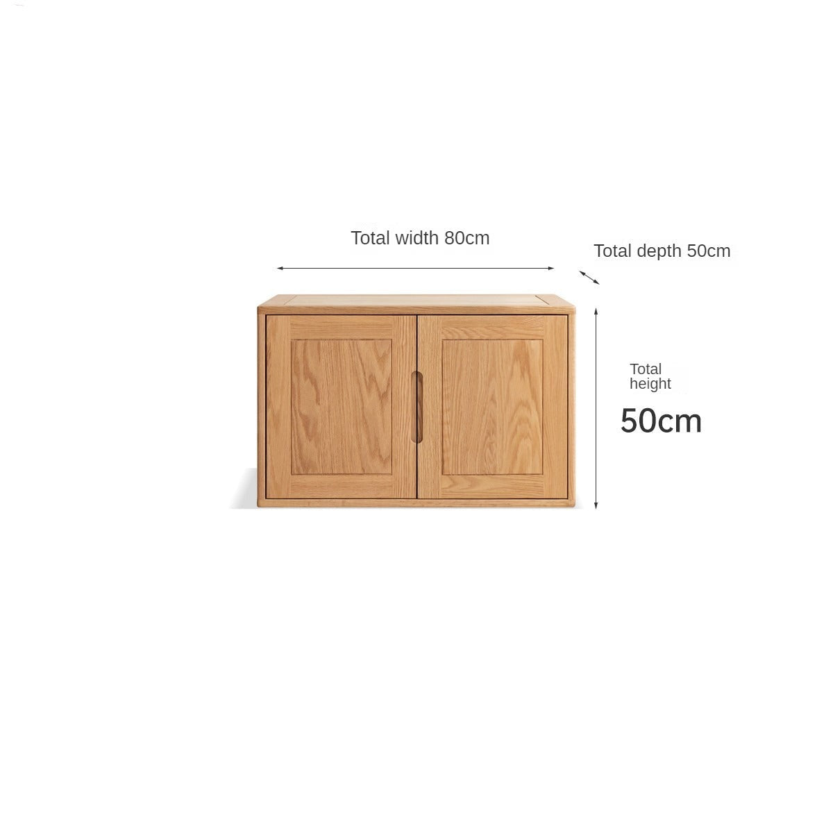 Solid Oak Wood Narrow Wardrobe - Slim Space-Saving Closet for Bedroom, Hallway, or Small Apartment