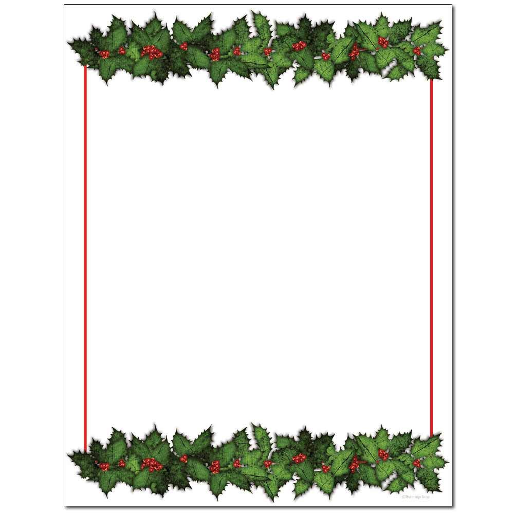 Holly Swag Premium Letterhead Paper - 100 Sheets for Laser & Inkjet Printers - Perfect for Business Stationery, Office Documents & Professional Correspondence