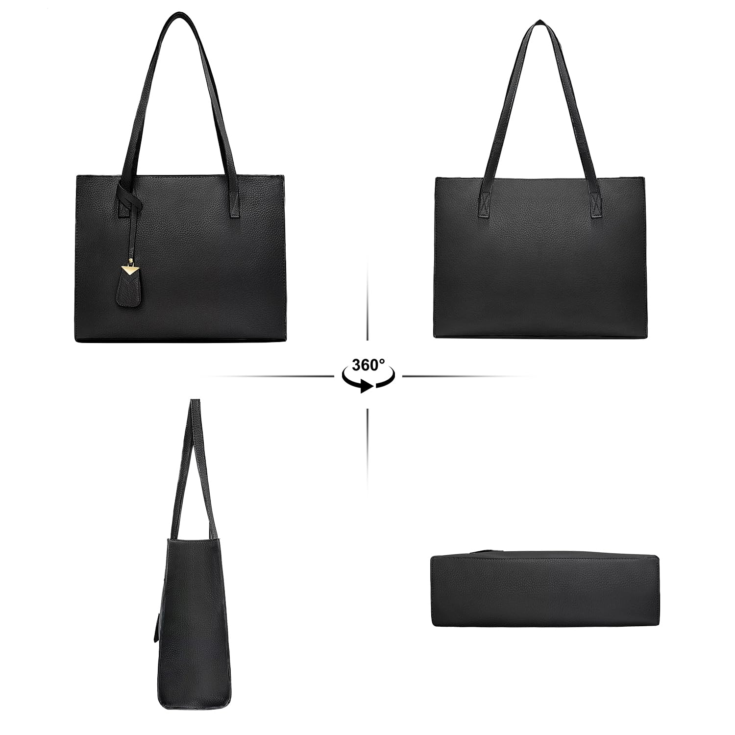 Cckuu Women's Tote Bag - PU Leather Top Handle Shoulder Bag for Work, School & Shopping | Stylish Ladies Handbag for Office, Commute & Daily Use