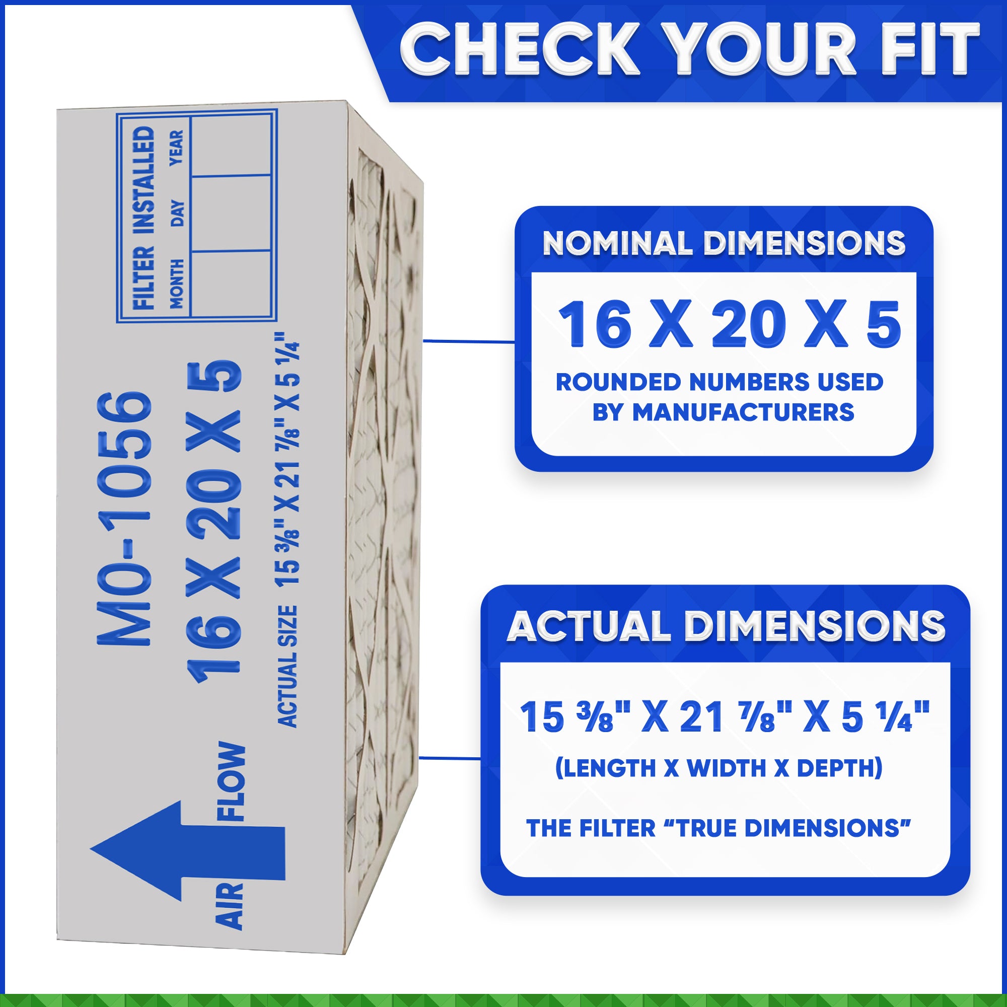 M0 1056 MERV 11 Air Filter Replacement (15 3/8