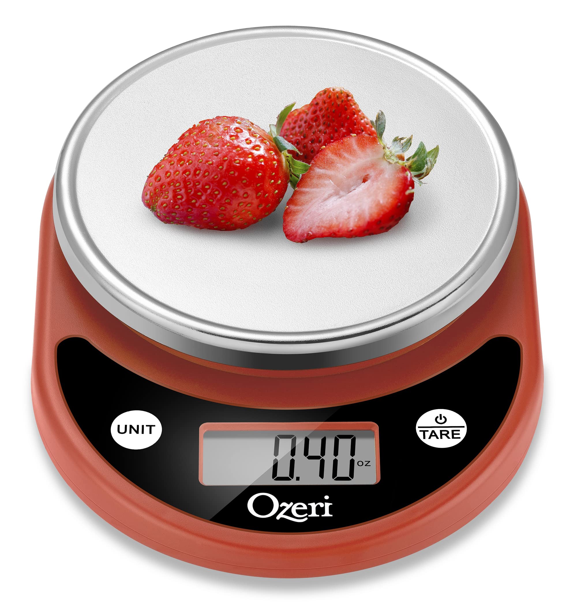 Ozeri Pronto Digital Kitchen Scale - Multifunction Food Scale with Precise Measurements in Burnt Ochre - Perfect for Baking, Cooking, and Portion Control