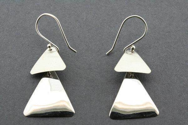 2-Pack Triangle Texture Disc Earrings for Women - Boho Geometric Dangle Earrings for Casual & Party Wear - Perfect for Everyday Style & Special Occasions