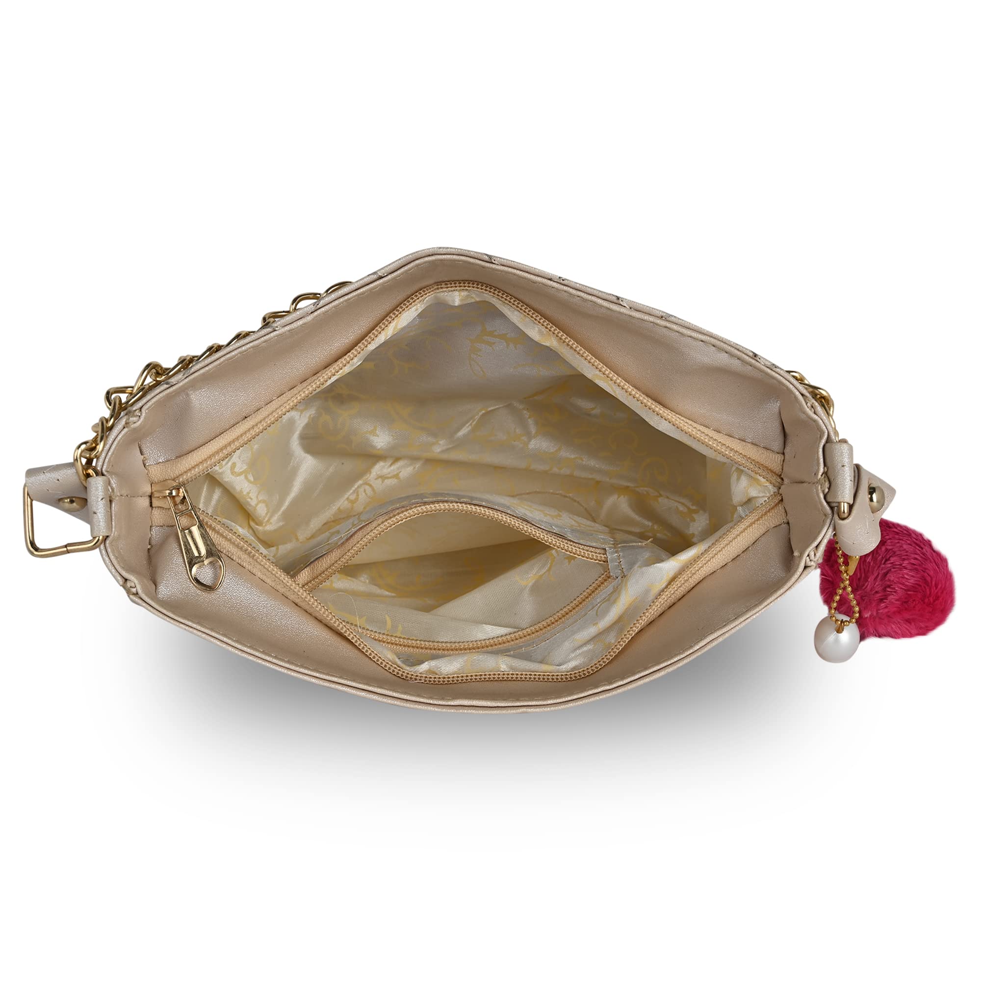 Fargo Women's PU Leather Crossbody Sling Bag with Chain Strap - Fashion Shoulder Purse for Daily Use, Travel & Shopping (300-305)