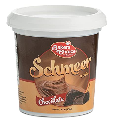 Baker’s Choice Premium Chocolate Spread - 16 oz Rich & Creamy Dairy-Free Kosher Chocolate Schmear for Cakes, Cookies, Desserts, Breakfast Toppings & Pastry Filling - Perfect for Baking, Brunch & Sweet Treats