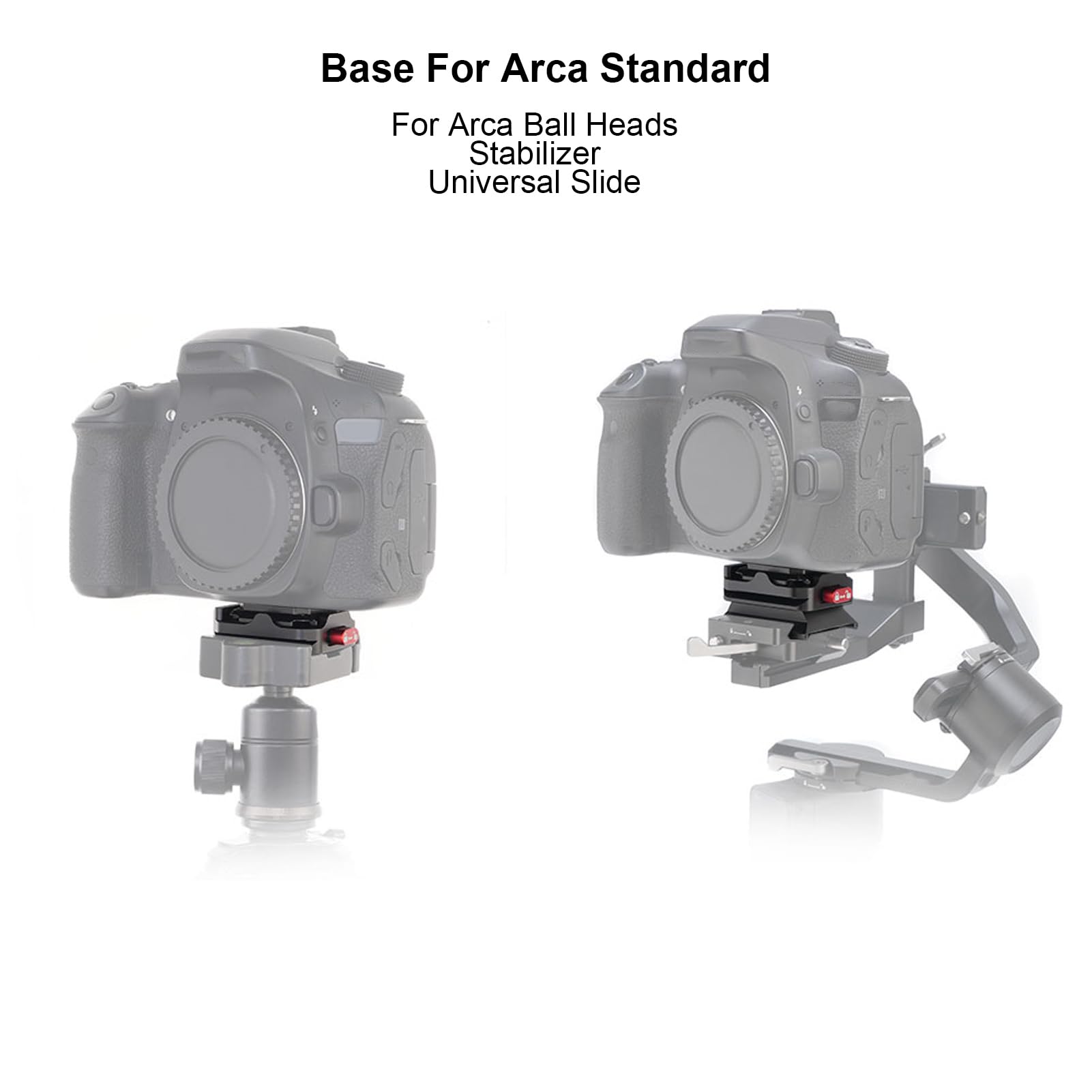 Quick Release Plate for DSLR Cameras - Aluminum Camera Mount Adapter for Tripods, Stabilizers & Ball Heads - Secure & Durable for Photography & Videography