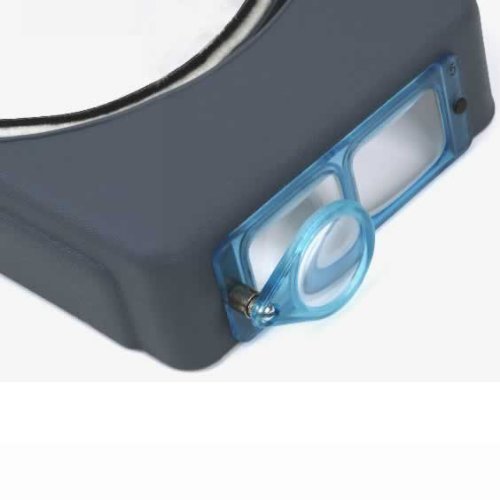 2.5X OptiVisor Magnifying Loupe Headset with LED Light - Hands-Free Precision for Jewelry Making, Watch Repair & Electronics Soldering