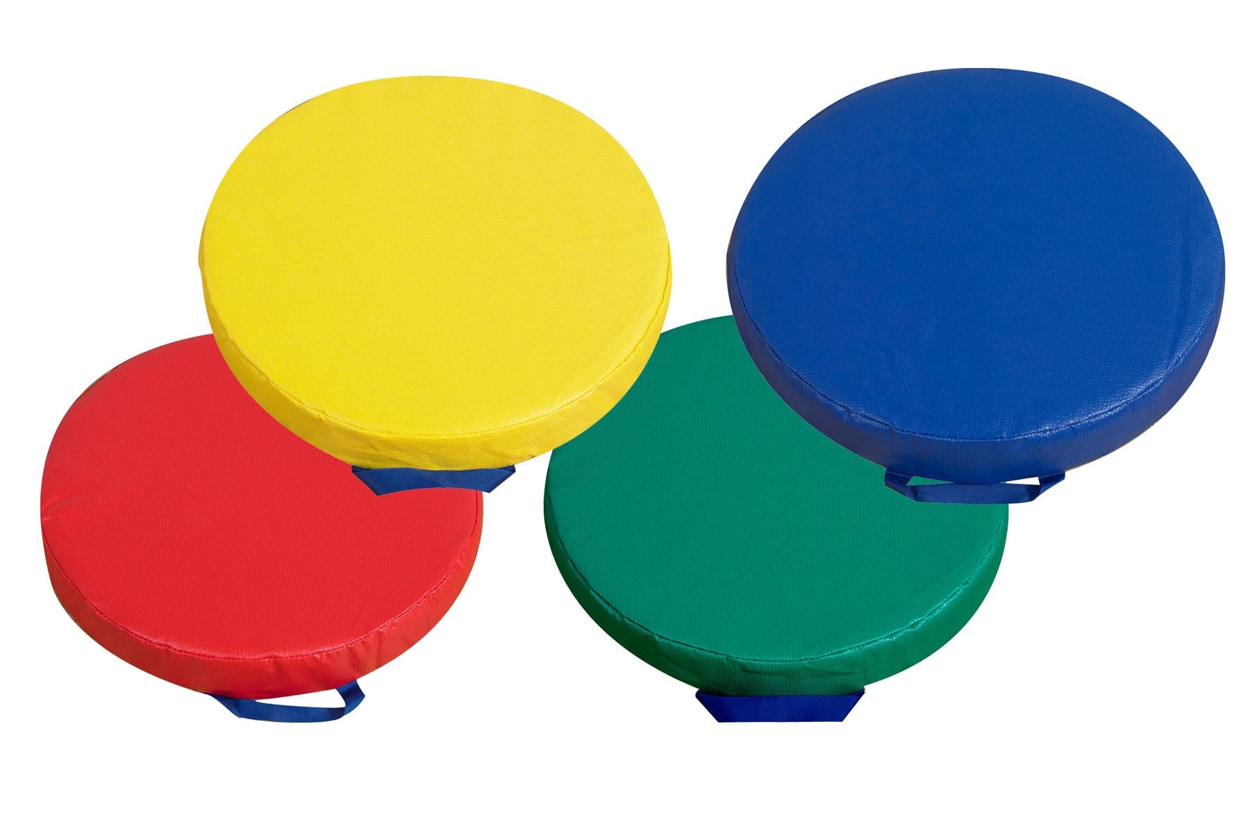 Round Floor Cushions with Handles - 4-Piece Set for Living Room, Bedroom & Outdoor Use - Soft Seating Pouf for Yoga, Meditation & Relaxation