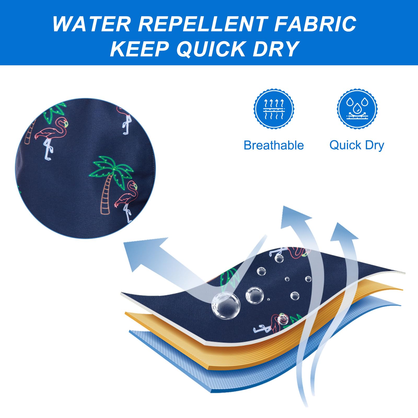 **Boys Quick Dry Swim Trunks with Compression Liner - Kids Bathing Suits & Boxer Briefs for Swimming, Ages 7-20 - Perfect for Beach, Pool & Water Sports**