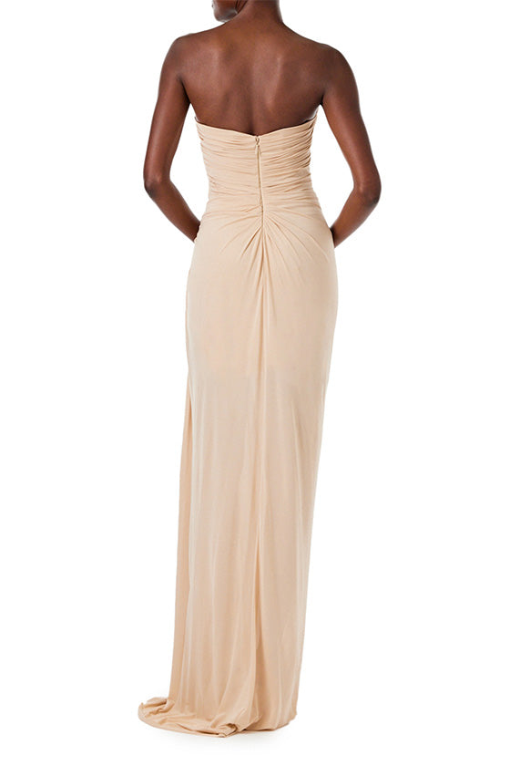 Elegant Strapless Matte Jersey Gown for Women - Perfect for Evening Parties, Prom Dresses & Special Occasions