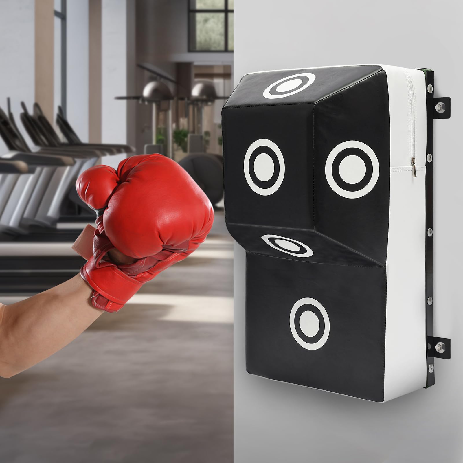 Wall Mount Uppercut Boxing Bag - Heavy Duty Wall Punching Bag for Boxing Training with 4 Positioning Holes & Marking Points (13.78 x 9.84 x 23.62 inches) - Perfect for Home Gym, MMA Training, and Boxing Workouts