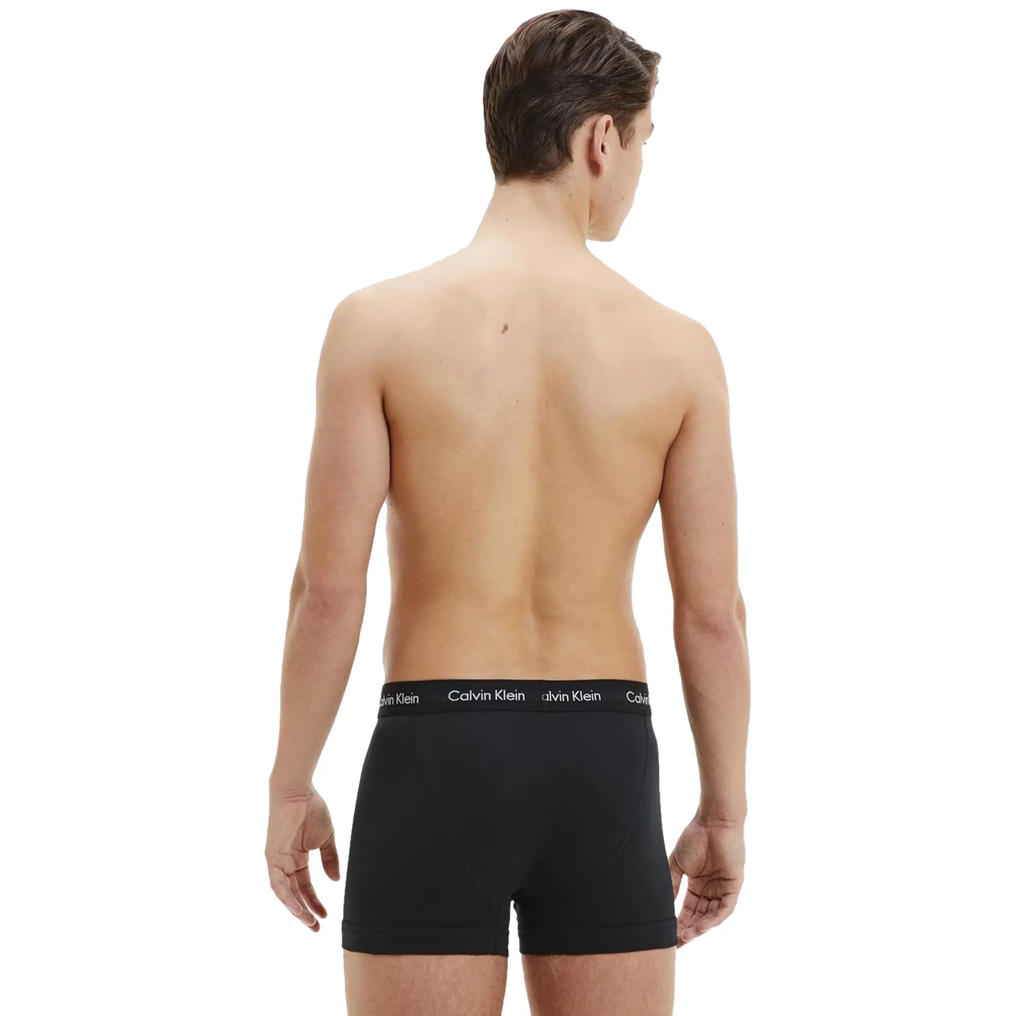 Calvin Klein Men's Cotton Stretch Boxer Briefs 3-Pack - Soft Black Underwear for Everyday Comfort & Lounge Wear