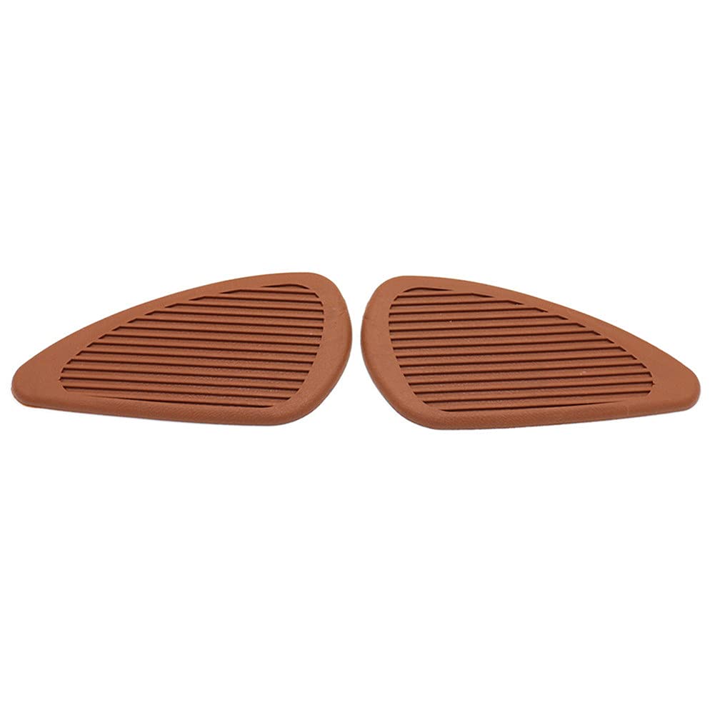 Universal Motorcycle Tank Knee Pads - 2PCS Anti-Slip Rubber Traction Pads for Fuel Tank Protection & Knee Grip - Brown - Perfect for Cruiser, Sport Bike & Touring Motorcycles