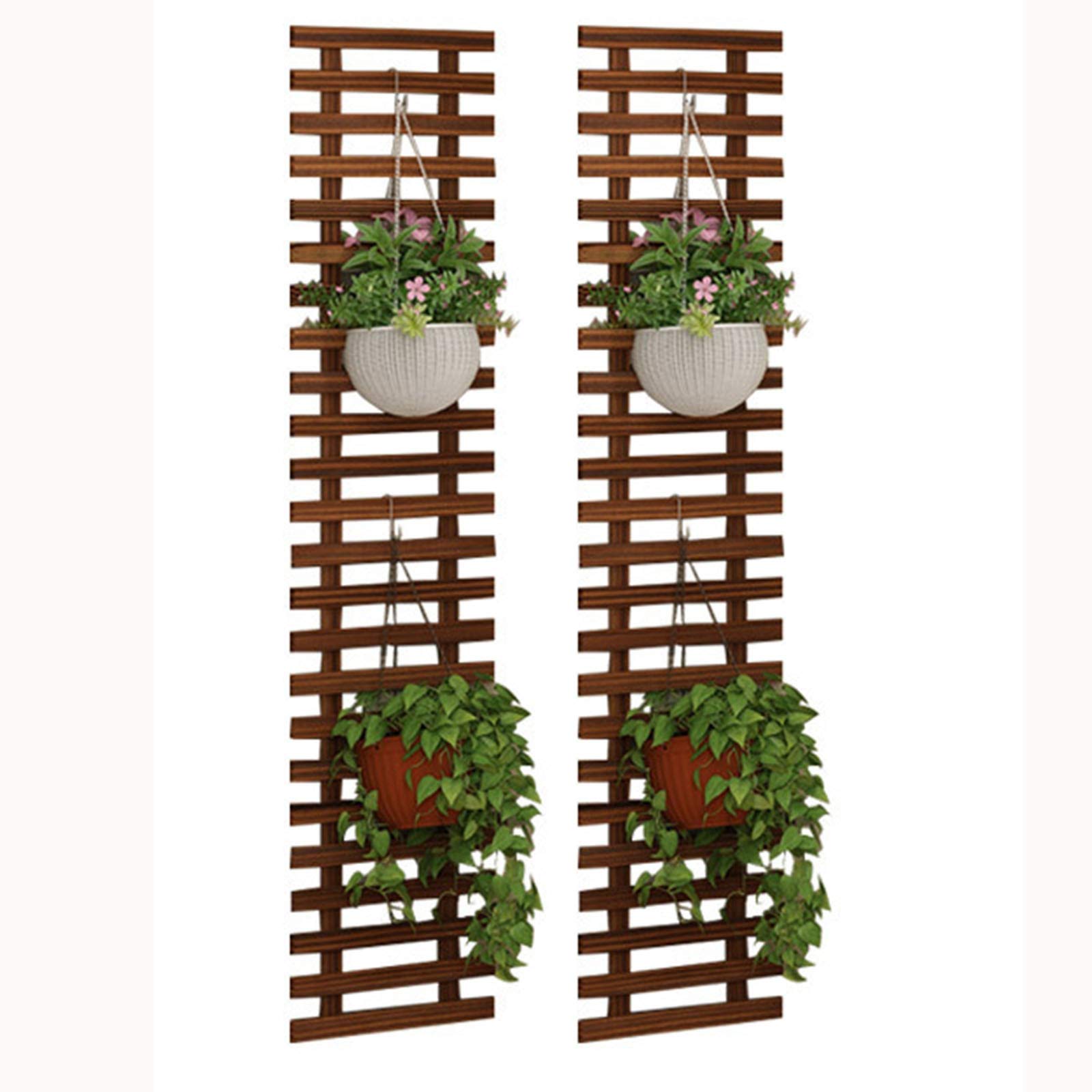 Vertical Hanging Succulent Display Stand - Wooden Wall Planter with Climbing Frame, Fence Flower Shelf for Balcony, Garden & Living Room Decor | Perfect for Small Space Greenery and Indoor Plant Displays