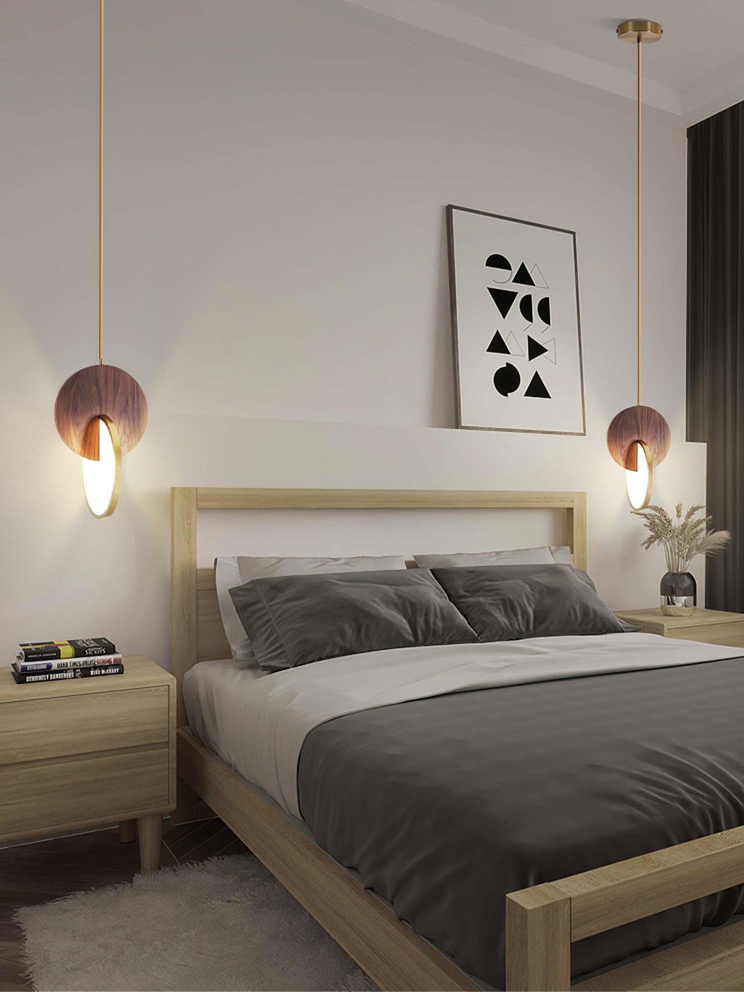 Modern Double Disk Pendant Light - Adjustable Hanging Chandelier for Dining Room, Kitchen Island & Living Room Decor