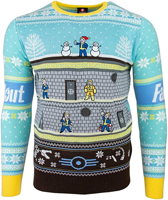 Fallout Vault Jumper - Ugly Christmas Sweater for Women & Men | Cozy Holiday Gaming Pullover | Perfect for Cosplay, Christmas Parties & Winter Gaming Nights (XS)