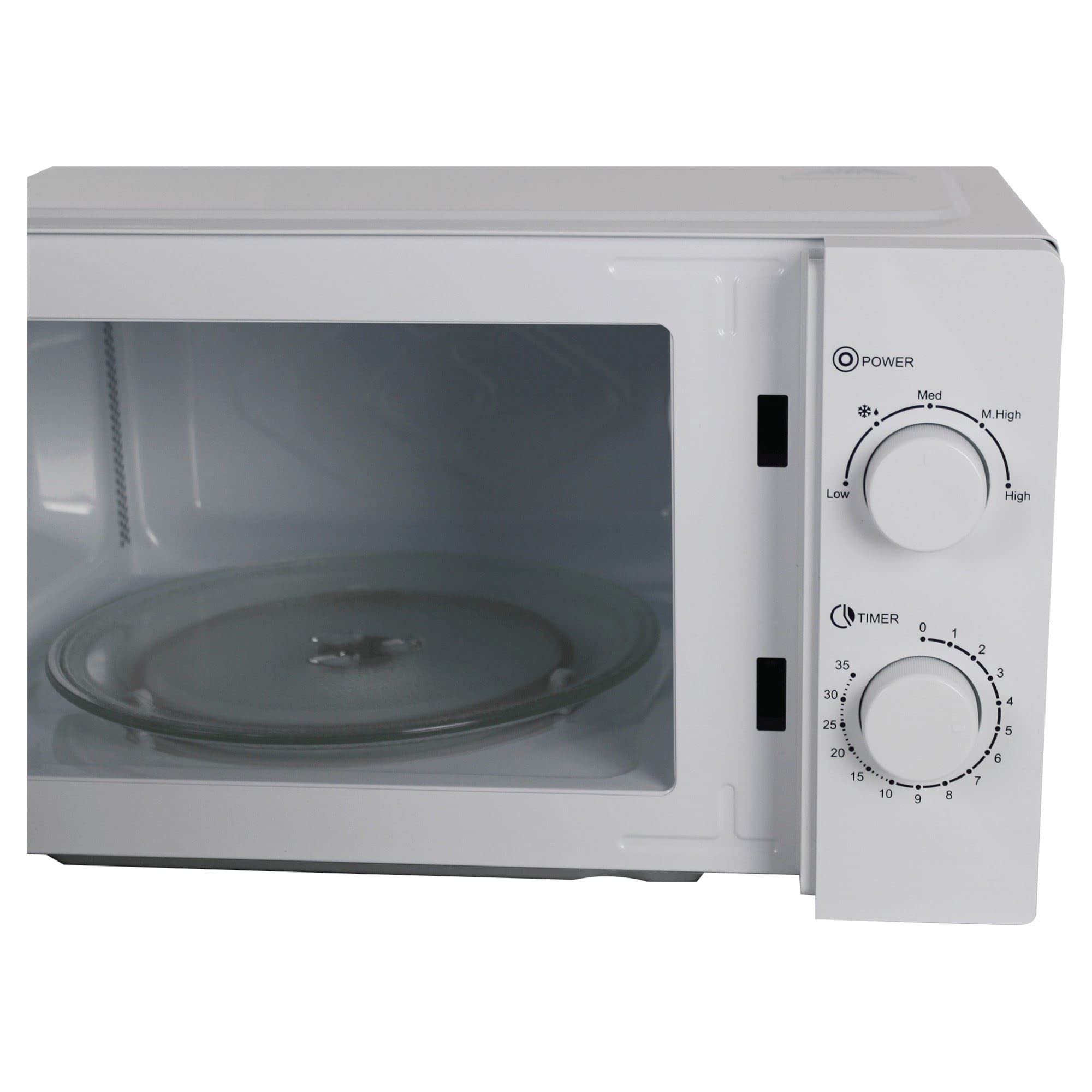 Altimo 700W 20L White Microwave Oven with 5 Power Levels & Quick Defrost - Compact Countertop Microwave for Small Kitchens, Dorms, Offices - Perfect for Reheating Meals, Popcorn & Quick Cooking