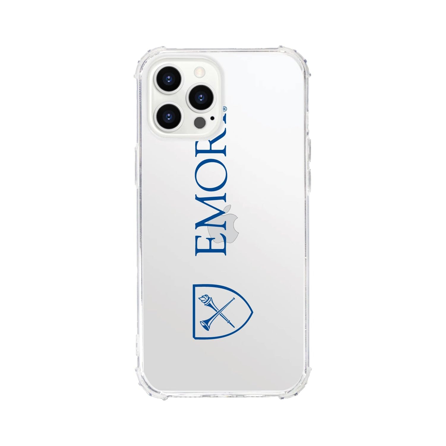 OTM Essentials Durable Shockproof Phone Case for iPhone 12/12 Pro - Classic White Design with Reinforced Edges | Emory University Themed Protective Cover | Perfect for College Students, Alumni & School Spirit Enthusiasts