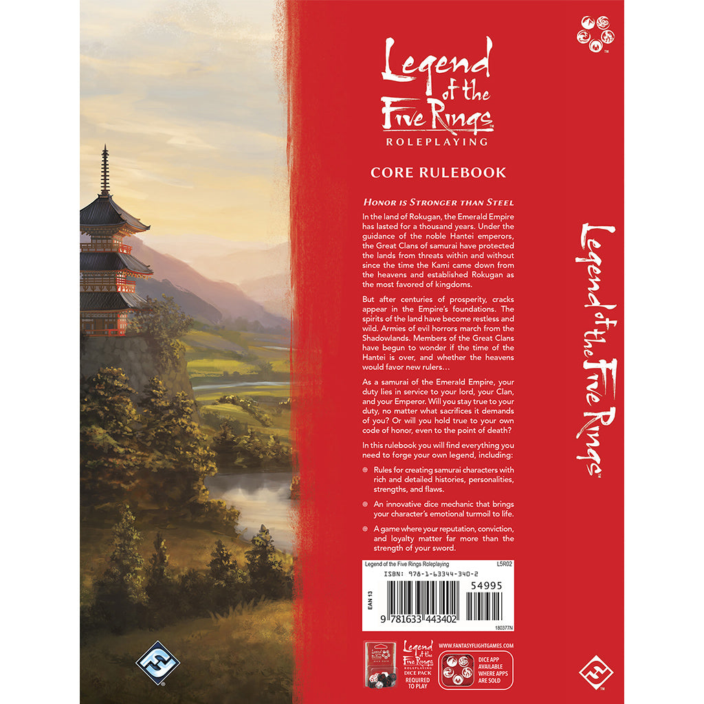 Legend of the Five Rings RPG Core Rulebook - Fantasy Tabletop Roleplaying Game for Epic Samurai Adventures